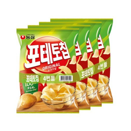 농심)포테토칩오리지널4번들 4P